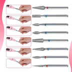 10Pcs Diamond Milling Cutter For Manicure Electric Nail Drill Bits Accessory Pedicure Machine Nail File Gel Remover Tool