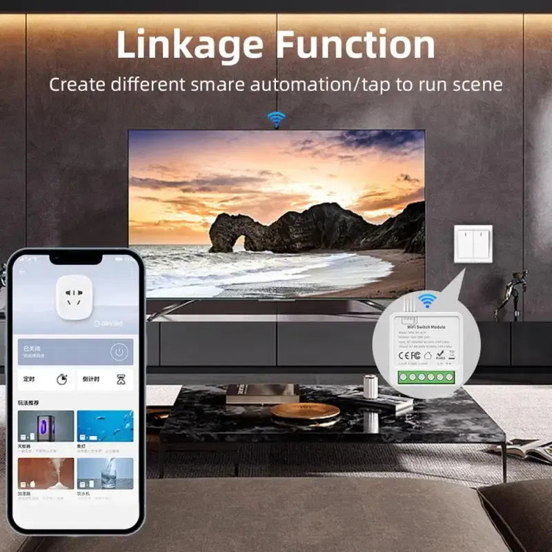 Bundle: Bundle4, Ships From: CHINA - Tuya WiFi Mini DIY Smart Switch 1/2/3/4 Gang 16/10A 2 Way Control Smart Home Automation Module Via Alexa Google Home Smart Life