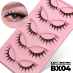 Veltrinay Fake Lashes Cat Eye Lashes Faux Mink Eyelashes Clear Band Lashes Natural Look Wispy Mink Eyelashes False Lashes Makeup
