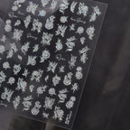 5D Metal Fish Nail Art Stickers Tiny Ocean Shoal of Fish Foil Waves Summer Beach Self Adhesive Decoration Manicure Decal DIY