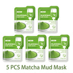 LAIKOU 5pcs Mud Mask Clay Mask Sakura Matcha Eggplant Tea Tree Mung Bean Oil-Control Deep Cleansing Repairing Facial Skin Care