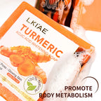 LKIAE Organic Turmeric Soap Bar, Natural Herbal Hand Made Whitening Soap, Remove Melanin, Acne, Spots, For Face And Body,200g