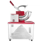 Commercial Ice Crusher 661LBS/H, 350W Electric Snow Cone Machine with 4 Blades, 2000RPM Stainless Steel Shaved Ice Machine with 11 Gal Crushed-Ice Box, for Family Restaurants Bars, Red