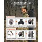 Hunting Blind, Single Person Ground Blinds with Carrying Bag, Portable Camouflage Tent, Reinforced Durable Concealed Shelter with Silent Zipper Door and Window, for Turkey and Deer