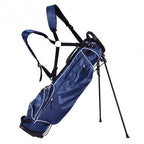 Golf Stand Cart Bag with 4 Way Divider Carry Organizer Pockets-Blue - Color: Blue