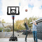 Portable Basketball Hoop with 4.6 to 10 Feet 10-Level Height Adjustable
