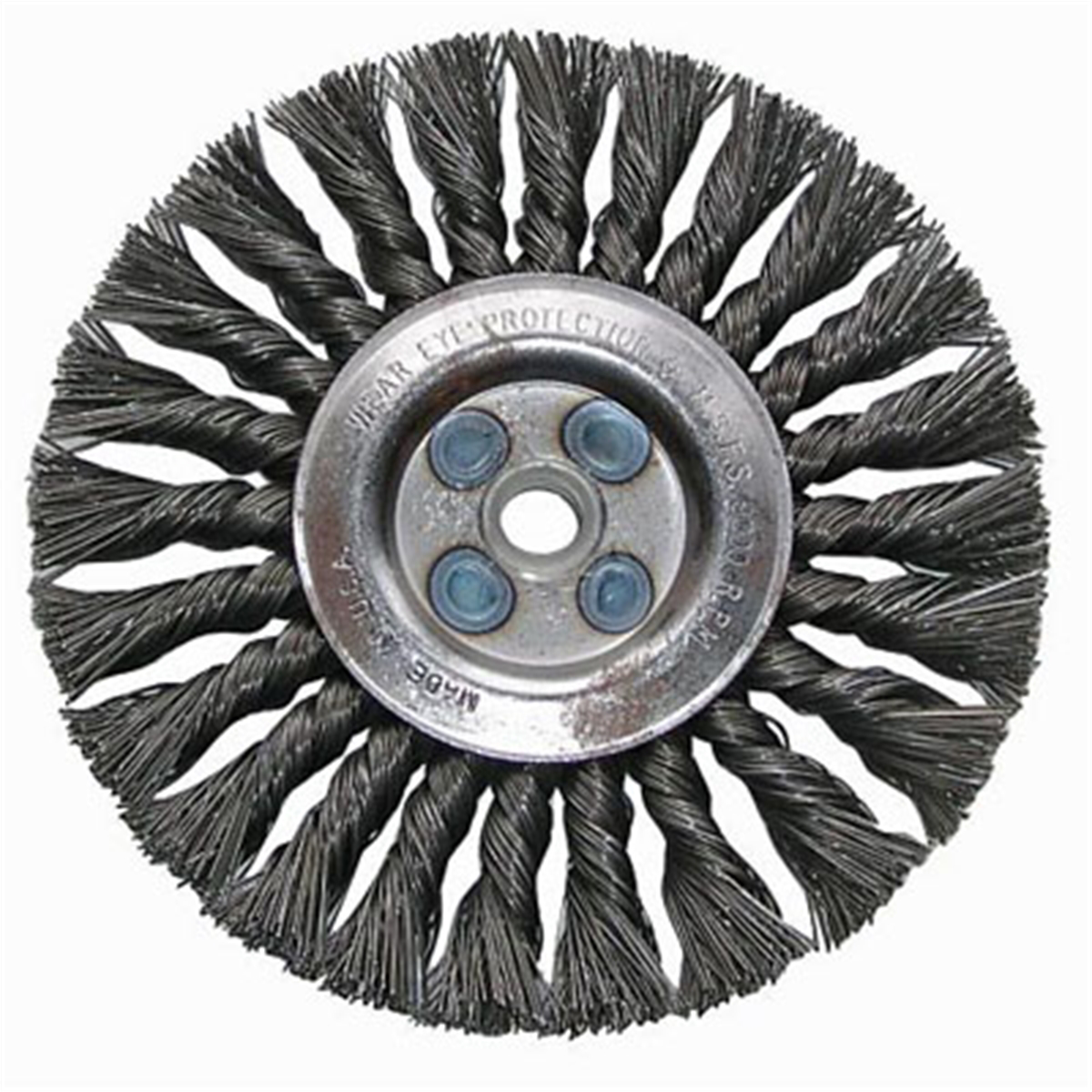 Shark Industries 4" Straight Knotted Wire Wheel