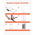 Fitting Room, Dressing Room with Thick Polyester Curtains, Privacy Space with Shading Curtain and a Hook, for Boutique, Mall, Tailor's Store & Outdoor 39 x 39 x 78 in (Black and Gray-White)