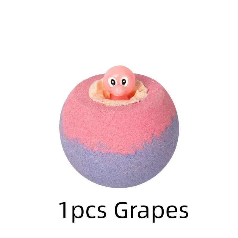 100G Bath Bombs for Kids with Surprise Toys Inside for Kids & Boys and Girls Holiday Bubble Bath with Cheerful Scent