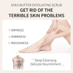 Shea Butter Exfoliating Scrub Cream Face Body Deep Pores Avocado Smooth Treatment Cleansing Wash Peach Acne Face Whitening