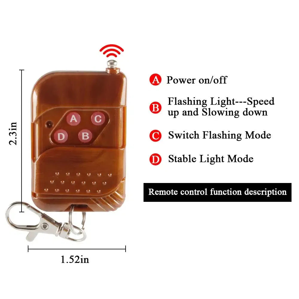 Emitting Color: Green - 4 In 1 Red Blue Emergency Strobe Lights Police Lights 12V With Wireless Remote Control Flash Grille Light for Cars Truck Van SUV