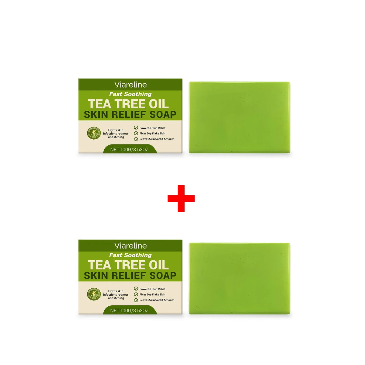 Tea Tree Oil Soap Cleaning Gentle Exfoliating Relieve Itch Moisturizing Dry Skin Smoothing Natural Bath Soap for Body and Face