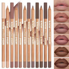 6pcs Velvet Matte Lip Liner Set - Long-Lasting Versatile Shades Longlasting Lip Makeup Berry, Brown, Pink Lip Pencil