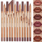 6pcs Velvet Matte Lip Liner Set - Long-Lasting Versatile Shades Longlasting Lip Makeup Berry, Brown, Pink Lip Pencil