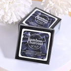 B+100G Bamboo Charcoal Powder Deep Cleaning Soap Plant Oil Soap Keratin Protein Men's Bath and Face Wash Handmade Soap