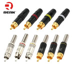 Color: Orange - 1pcs REAN RCA audio AV video plug gold-plated large tail diameter NYS366-BG fever HIFI DVD