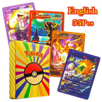 Color: EIGHT - 55PCS Pokemon Colorful Gold Foil Card Charizard Pikachu Arceus Diamond Rainbow English French German Spanish VSTAR GX VMAX Cards
