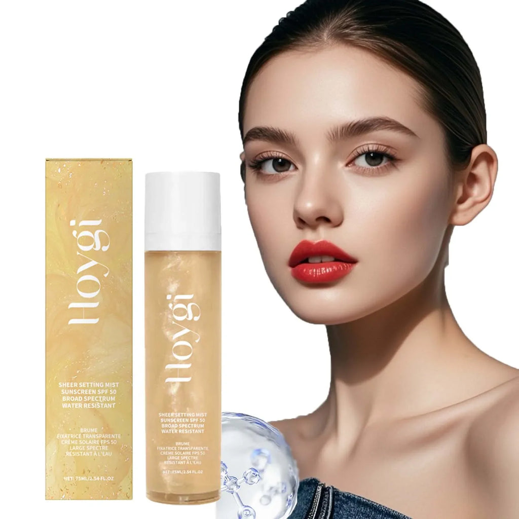 Spf 50+ Makeup Setting Spray Oil Control Natural Refreshing Waterproof Lasting Makeup Fixer Sun Protection Face Mist Cosmetics