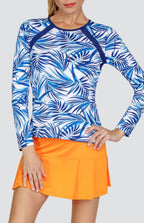 Floria Top - Coconut Palms-Blue