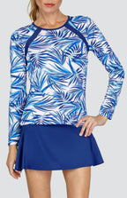 Floria Top - Coconut Palms-Blue