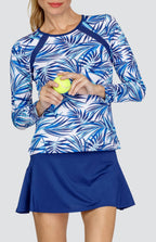 Floria Top - Coconut Palms-Blue