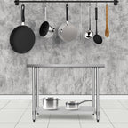 30 x 48 Inch Stainless Steel Table Commercial Kitchen Worktable - Color: Silver