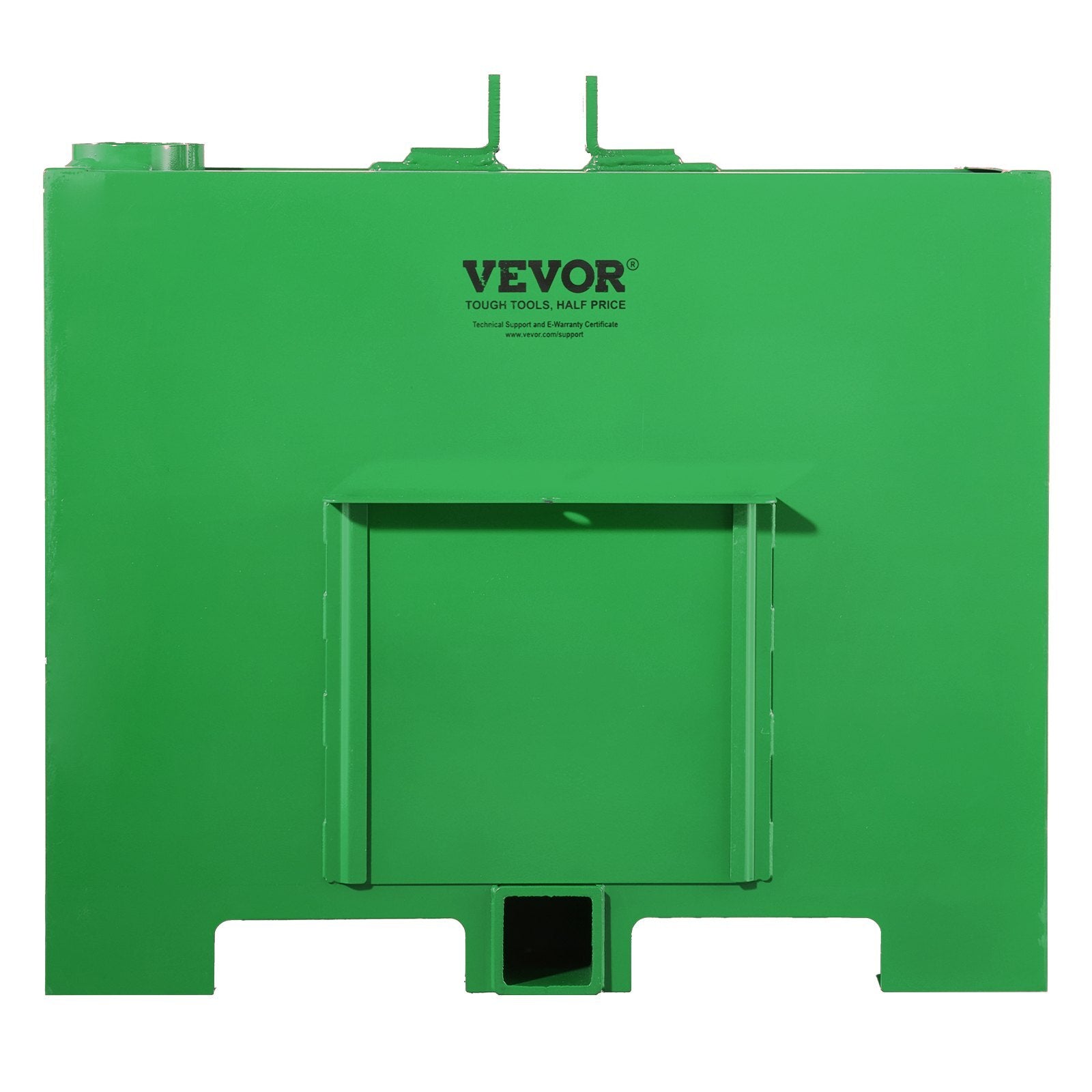 Ballast Box, 3-Point Category 1 Tractor Ballast of 800lbs Capacity, for 2 Inch Hitch Receiver, Heavy-Duty Steel 4.3 ft Large Volume Loader Attachment with Sliding Door, Green