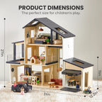 Tiny Land® Sweetwood Edge Dollhouse & Wooden Dollhouse Garage