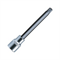 VIM Tools XZN18 12 Point Triple Sq, 4L Bit And Holder, Black Bit with 1/2 Inch Square Drive Satin Chrome Knurled Holder