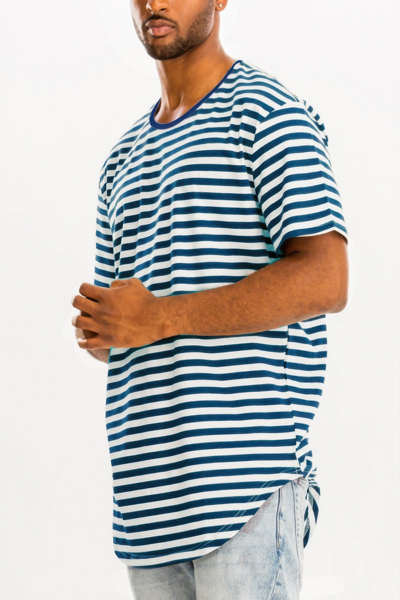 Striped Elongated Tshirt