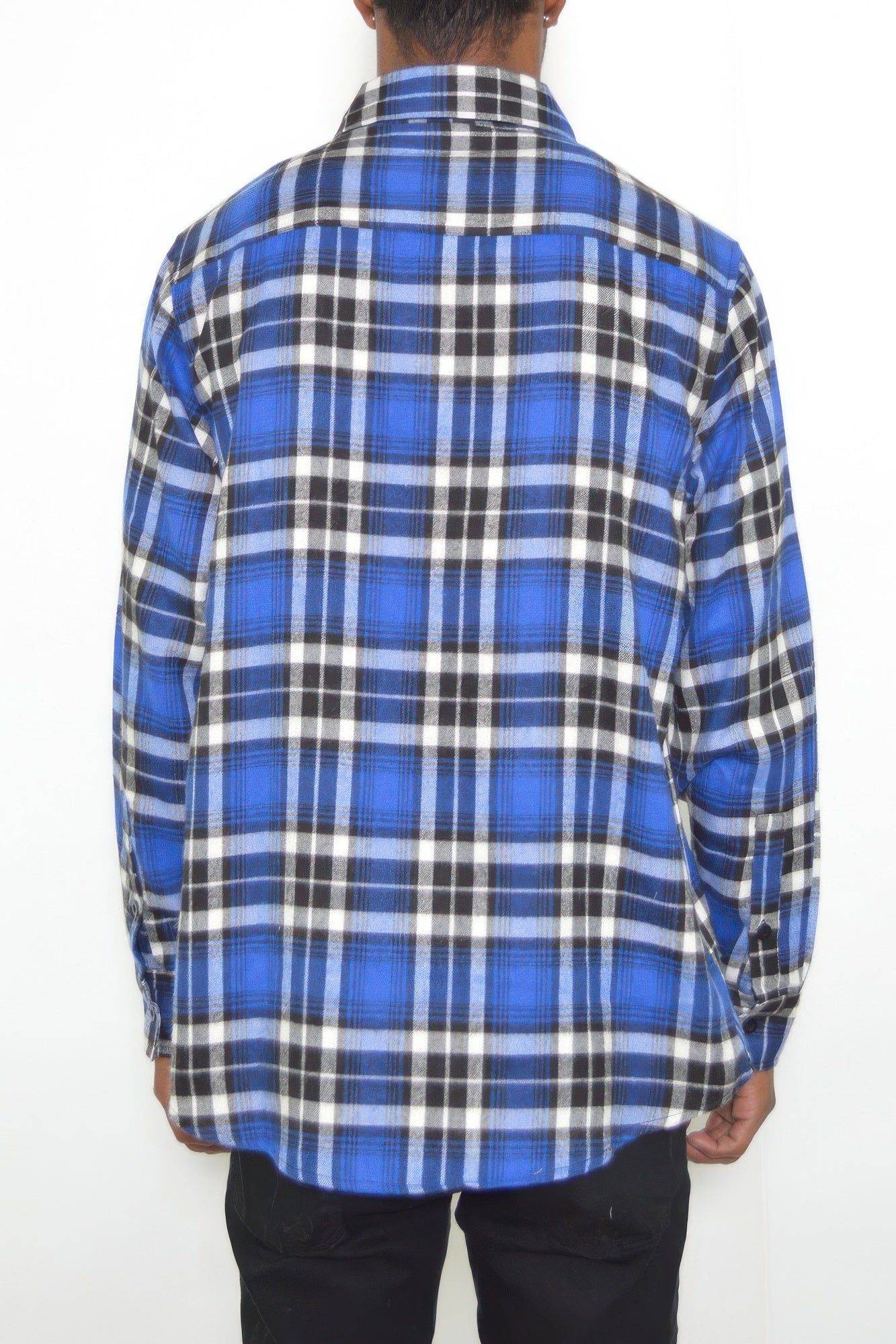 Regular Fit Checker Plaid Flannel Long Sleeve