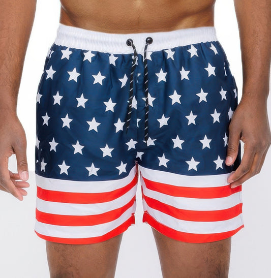 Team Usa Flag Swim Shorts