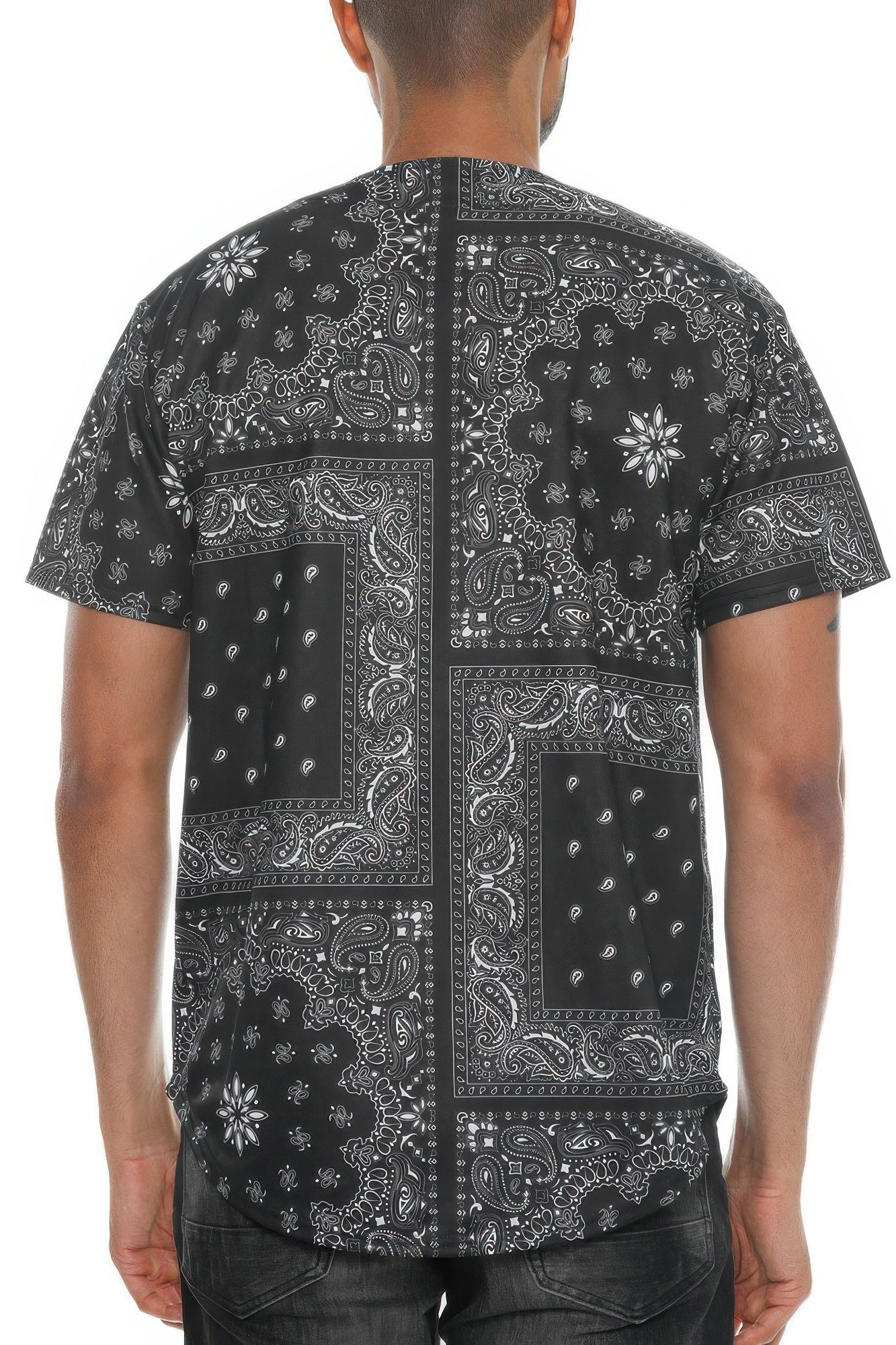 Bandana Print Baseball Jersey