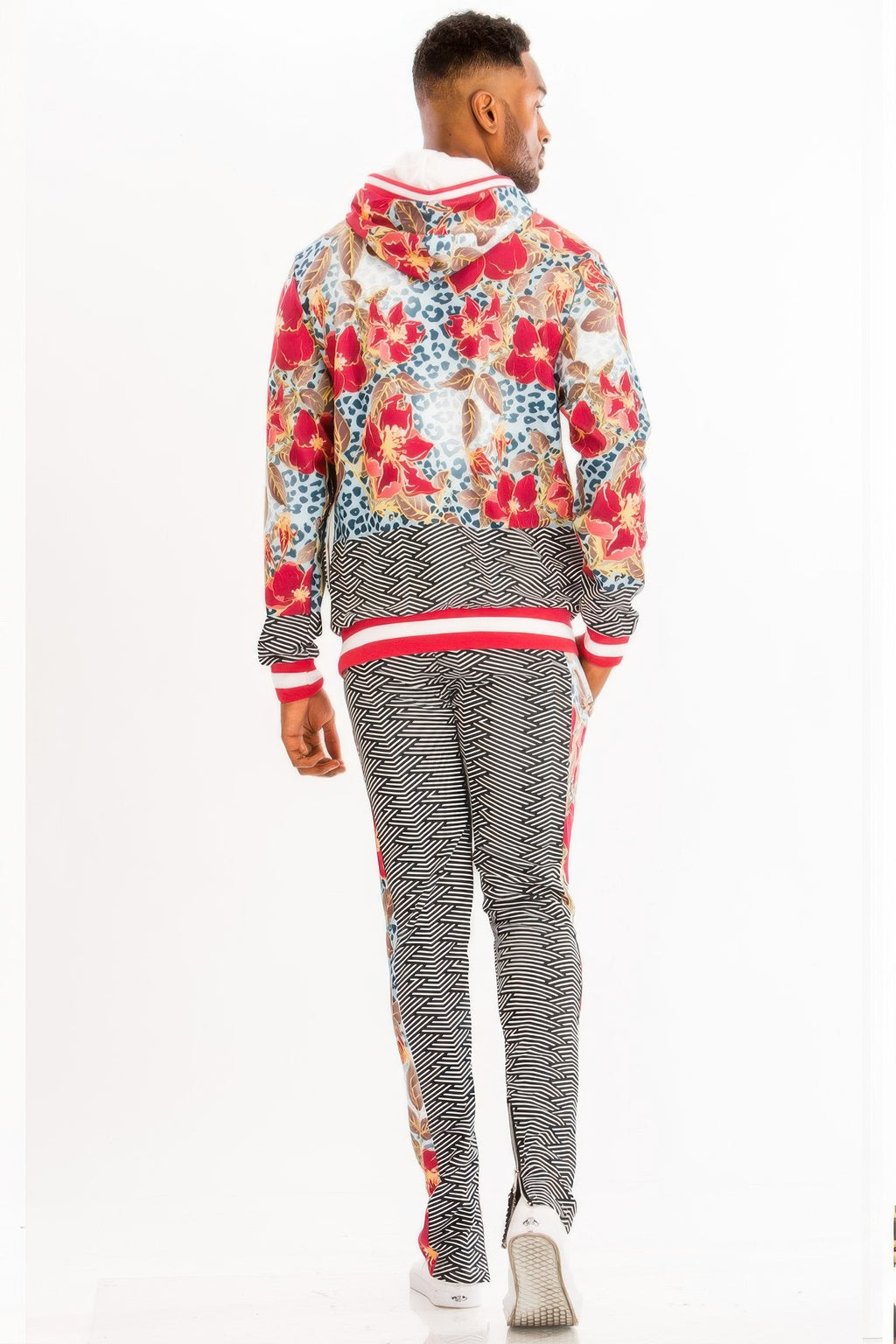 Print Hoodie And Sweat Set