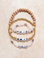 WWJD Wooden Letter Bracelet