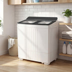 Costway Portable Washing Machine with 12 LBS Washer and 8 LBS Spinner Combo for Apartments-Gray