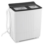 Costway Portable Washing Machine with 12 LBS Washer and 8 LBS Spinner Combo for Apartments-Gray