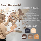 Wooden Map Quote Sign - Black
