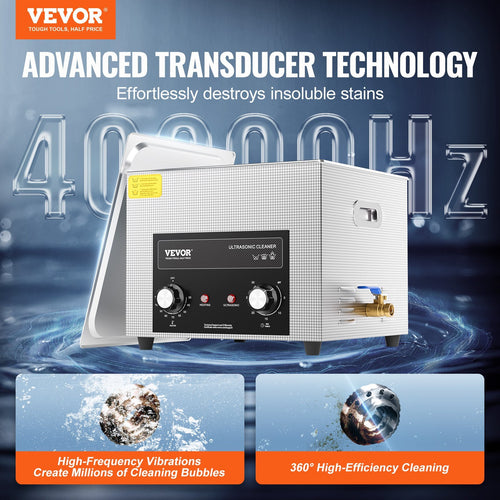 15L Ultrasonic Cleaner with Heater Timer & Basket, Professional Digital Sonic Cavitation Machine, 360W Cleaning Machine for Lab Tools, Metal Parts, Carburetor, Brass, Auto Parts, Engine Parts