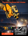 Portable Handheld Welding Machine, 20-140A Portable ARC Welder with 5-Level Current Adjustment & IGBT Inverter, 110V Handheld Stick Welder with Hot Start Function Fit for 1/16"-1/8" Welding Rods