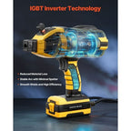 Portable Handheld Welding Machine, 20-140A Portable ARC Welder with 5-Level Current Adjustment & IGBT Inverter, 110V Handheld Stick Welder with Hot Start Function Fit for 1/16"-1/8" Welding Rods