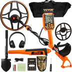 Waterproof Metal Detector, 12" Coil, Professional Rechargeable Gold Detector, 39-50 in Adjustable with LCD 7 Modes Advanced DSP Chip Bluetooth Headset, IP68 for Detecting Gold Treasure Hunting
