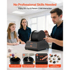 Rock Tumbler Kit, 4lbs Rock Polishing Kit, 4 Speed Settings 9-Day Polishing Timer Stone Polishing Kit, Belt-Free Rock Polisher with Adapter & Overload Protection, Rock Polisher for Adults Kids