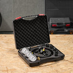 Hydraulic Nitrogen Accumulator Charging Kit, All-in-One Nitrogen Fill Kit, Pressure Test System with 3 Gauges (1500, 4000, 6000 PSI), 6 Adapters Couplings, 1 Gas Hose, 1 Valve, 1 CGA580 Adapter