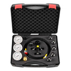 Hydraulic Nitrogen Accumulator Charging Kit, All-in-One Nitrogen Fill Kit, Pressure Test System with 3 Gauges (1500, 4000, 6000 PSI), 6 Adapters Couplings, 1 Gas Hose, 1 Valve, 1 CGA580 Adapter