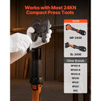 Press Actuator for 24KN Compact Series Press Tools, Works with 1/2", 3/4", 1" & 1-1/4" Press Rings - Compatible with ProPress Copper Pipes (Ring NOT Included)