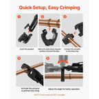 Press Actuator for 24KN Compact Series Press Tools, Works with 1/2", 3/4", 1" & 1-1/4" Press Rings - Compatible with ProPress Copper Pipes (Ring NOT Included)