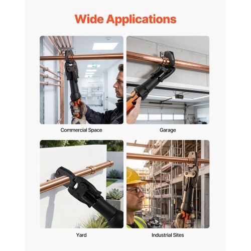 Press Actuator for 24KN Compact Series Press Tools, Works with 1/2", 3/4", 1" & 1-1/4" Press Rings - Compatible with ProPress Copper Pipes (Ring NOT Included)