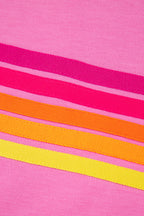 Bonbon Striped Patch Front Casual Tee