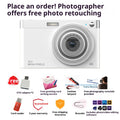 Body Color: Space White, Capacity: 64G - Student Digital Camera Entry-level CCD HD Beauty Campus Retro